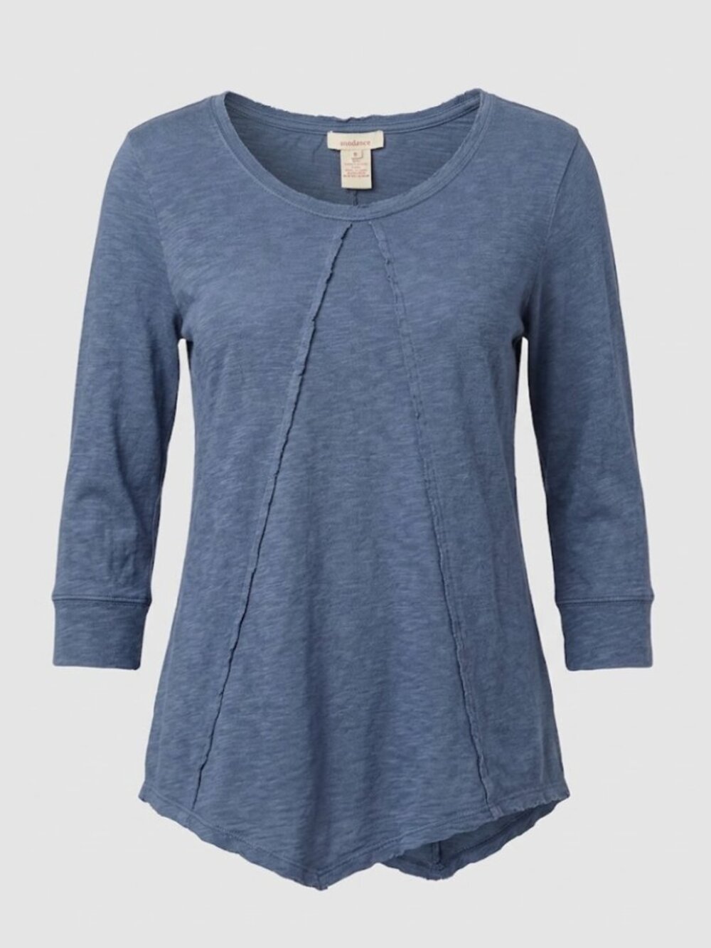 Sundance Cotton Slub Knit Tunic Top Blue Small EUC